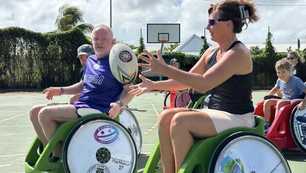Lancement du rugby fauteuil à XV à Goyave